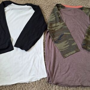 Alternative Black and White Shirt & Camo Sleeve Brown Shirt